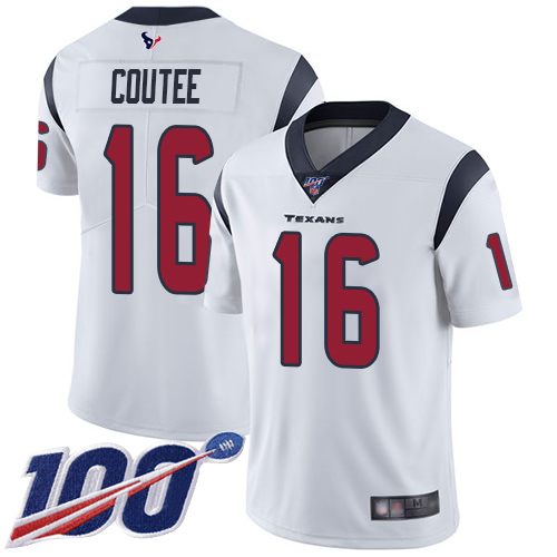 Houston Texans Limited White Men Keke Coutee Road Jersey NFL Football #16 100th Season Vapor Untouchable->houston texans->NFL Jersey